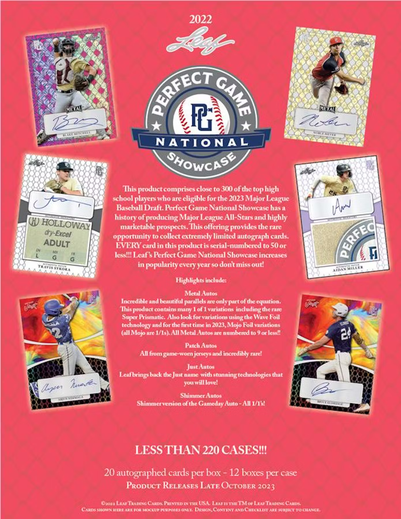 2022 Leaf Perfect Game National Showcase Baseball Hobby Box